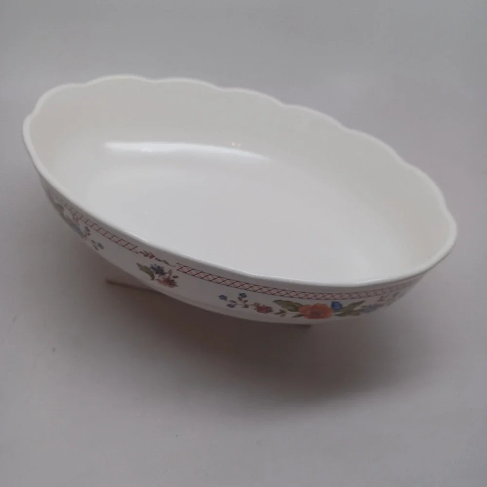 Lenox‎ Lantana Wind Chimes Oval Vegetable Serving Bowl Scalloped Fine China USA